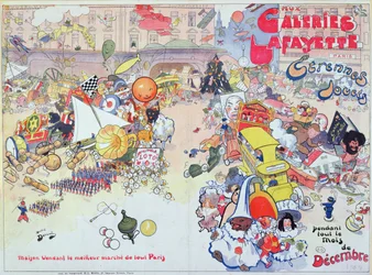 Reklam för julklappar från "Galeries Lafayette", december 1909